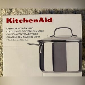 KitchenAid Stainless Steel Casserole with Glass Lid